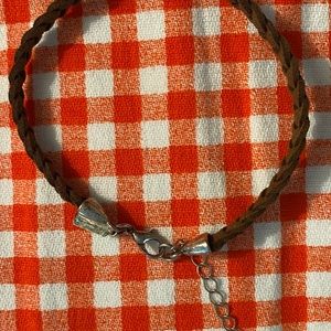 Leather braided bracelet